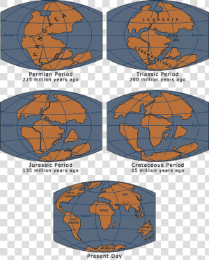 Breakup Of Pangea  HD Png Download