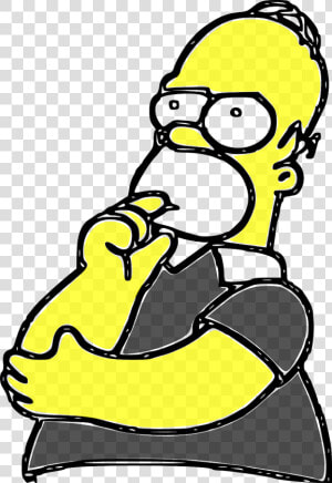 Homer Simpsons 155238   Homer Simpson Thinking  HD Png Download