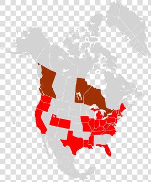 North America Usl Premier League Map 2011   Northwestern United States  HD Png Download