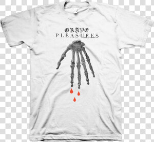 Grave Pleasures Skeleton Hand   Birds In Row T Shirt  HD Png Download