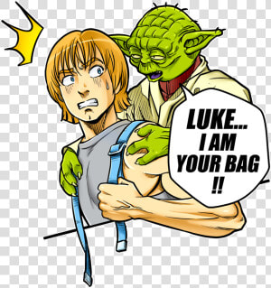 Yoda And Luke Skywalker Preview   Cartoon  HD Png Download