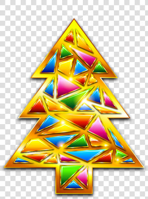 Triangle Tree Clipart Clip Freeuse Library Gold Christmas   Stilizzato Babbo Natale Png  Transparent Png