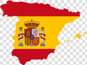 Spain Map Flag   Spain Flag Map  HD Png Download