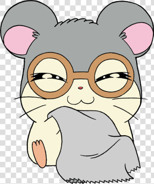 The Hamtaro Wiki   Hamster Cartoon With Glasses  HD Png Download