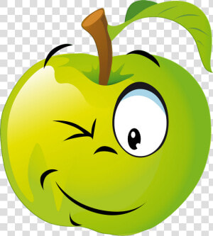 Apple Smiley Face Clipart Png Royalty Free Download   Fruits And Vegetables Emotions  Transparent Png