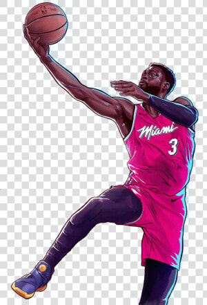 Nba Dwyane Wade Bday Illustration   Transparent Dwyane Wade Png  Png Download