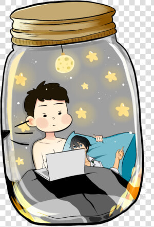 Mason Jar Clipart Transparent Tumblr   Cute Dan And Phil Fanart  HD Png Download