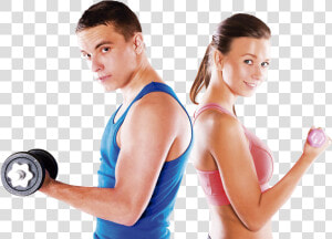 Transparent Pareja Png   Gym Man And Women  Png Download