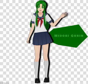 Mmd Yandere Simulator Midori Gurin  HD Png Download