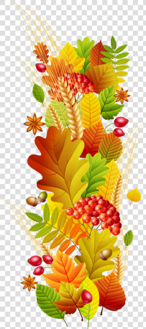 Autumn Season Floral Design Clip Art   Transparent Floral Clip Art  HD Png Download