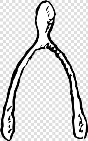 Transparent Stuffing Png   Black And White Wishbone  Png Download