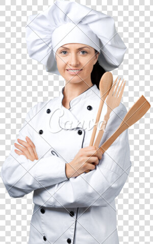 Clip Art Female Chef Images   Female Chef With Chef Hat  HD Png Download