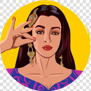 Female Bollywood Characters Cartoon Png  Transparent Png