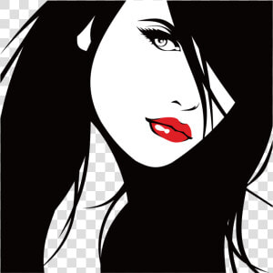 Beautiful Lips 1000 1001 Transprent Png Free Download   Silhouette Female Face Png  Transparent Png