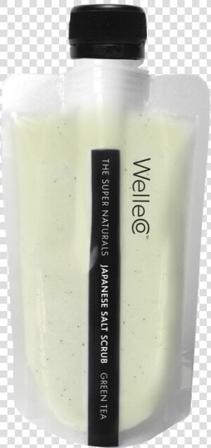 Japanese Green Tea Sea Salt Scrub In Clear Packaging   Plastic Bottle  HD Png Download