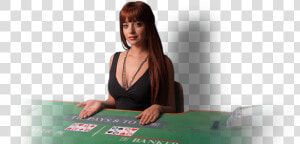 Live Dealer Poker Png   Png Download   Girl Poker Png  Transparent Png