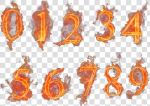 Transparent Flaming Png   Flaming Numbers Png  Png Download