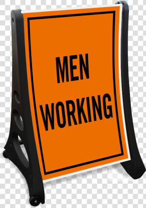 Men Working Portable Sidewalk Sign Clipart   Png Download  Transparent Png