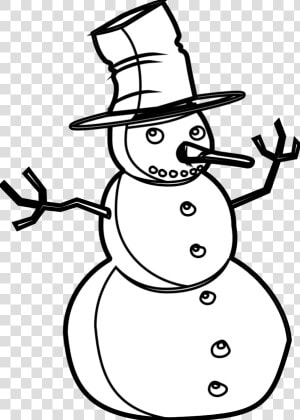 Snowman Black And White Snowman Black And White Christmas   Snowman Line Art  HD Png Download