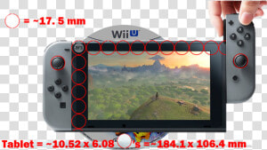 Wii U Disc Nintendo Switch Tablet Size Comparison Ars   Switch Nintendo Wii U  HD Png Download