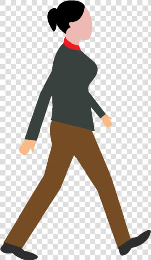 Woman Walking Vector Png   Png Download   Cartoon Woman Walking  Transparent Png