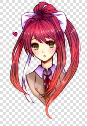 Monika Png Ddlc   Monika Red Hair Ddlc  Transparent Png