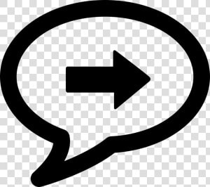 Speech Bubble With Right Arrow   Localization Icon Png White  Transparent Png