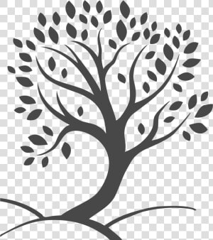 Transparent Tree Png Black And White   Tree Silhouette Seasons  Png Download