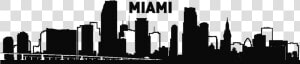 Nyc Skyline Outline Png   Miami Skyline Silhouette Png  Transparent Png