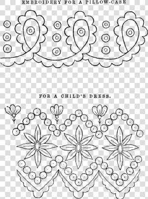 Printable Embroidery Designs Free   Printable Embroidery Border Patterns  HD Png Download