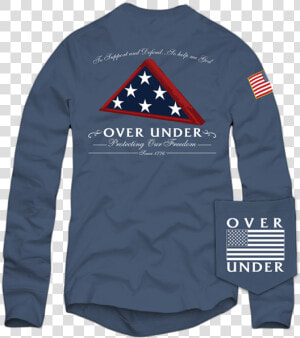 L s Folds Of Honor T shirt Navy   Long sleeved T shirt  HD Png Download