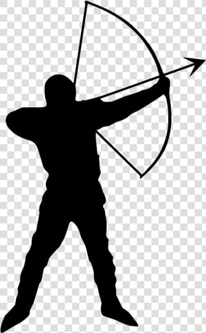 Archer Clipart Transparent   Silhouette Archer Clip Art  HD Png Download