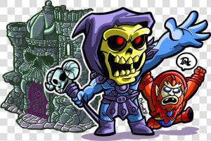 Skeletor Y Beast Man Motu Masters Del Universo  Animación    Skeletor  HD Png Download