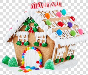 Christmas Decorated House Kit   Winter Gingerbread Houses Kits  HD Png Download