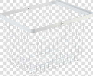 Yamazaki S White Laundry Basket With Handle Folded   Storage Basket  HD Png Download