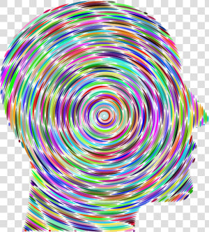 Prismatic Man Head Silhouette Concentric   Vortex  HD Png Download