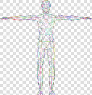 Prismatic Low Poly Male   Transparent Background Body Png  Png Download