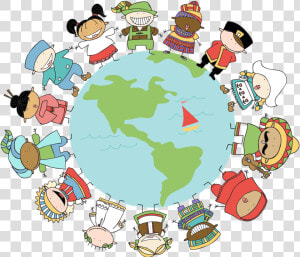 Children With World Png   Pen Pals Around The World  Transparent Png