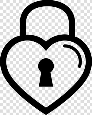 Heart Shaped Lock Outline   Heart With Lock Png  Transparent Png