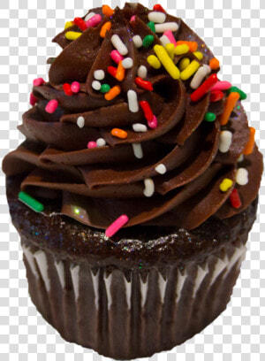 Chocolate Birthday   Chocolate Cupcake With Sprinkles Png  Transparent Png