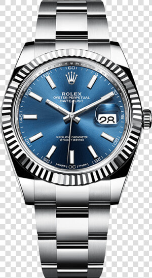 Rolex Datejust 41 Blue  HD Png Download