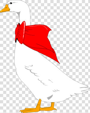 Free Goose With Red Scarf Clip Art   Goose  HD Png Download