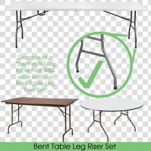 Folding Table Leg Risers The Easy Way To Give Your  HD Png Download