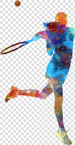 Tennis Art Girl Serve  HD Png Download