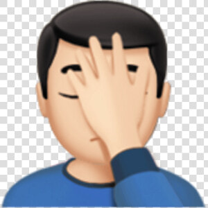 Facepalm   Hand In Face Emoji  HD Png Download