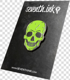 Lime Green Skull Enamel Pin By Seventh   Lapel Pin  HD Png Download