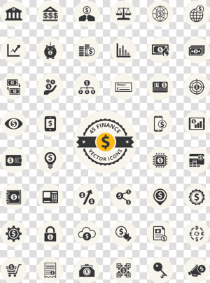 Finance Icons Vector Set   Circle  HD Png Download