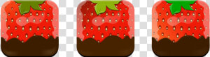 Strawberry  Icon  Red  Green  Chocolate  Button   Strawberry  HD Png Download