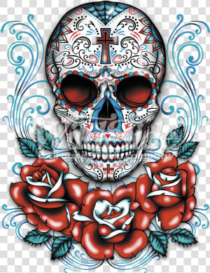 Skull Calavera Dead Sugar T shirt Skulls Of Clipart   Day Of The Dead Free  HD Png Download