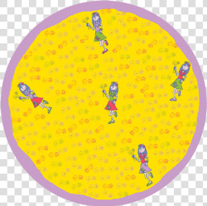 Happy Girl Round Placemat Class   Circle  HD Png Download